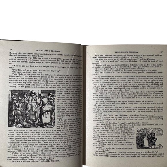 The Pilgrims Progress By John Bunyan Young Peoples Ed. Illustrated Religious - Picture 12 of 14